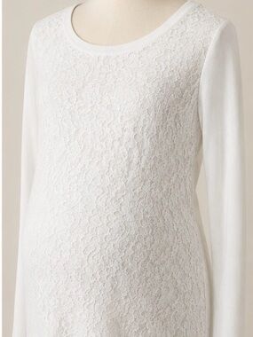 Pea in the Pod White detailed maternity Summer Sweater